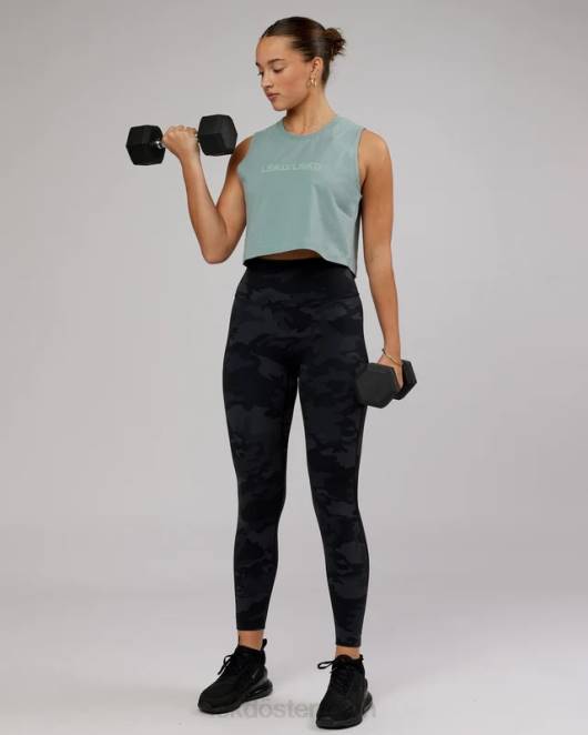 Z8RH194 LSKD Frauen Speedway flxcotton kurzes Tanktop – Frost Bekleidung