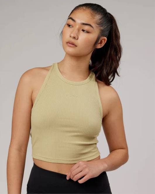 Z8RH196 LSKD Frauen Geripptes Squad-Tanktop – helles Khaki Bekleidung