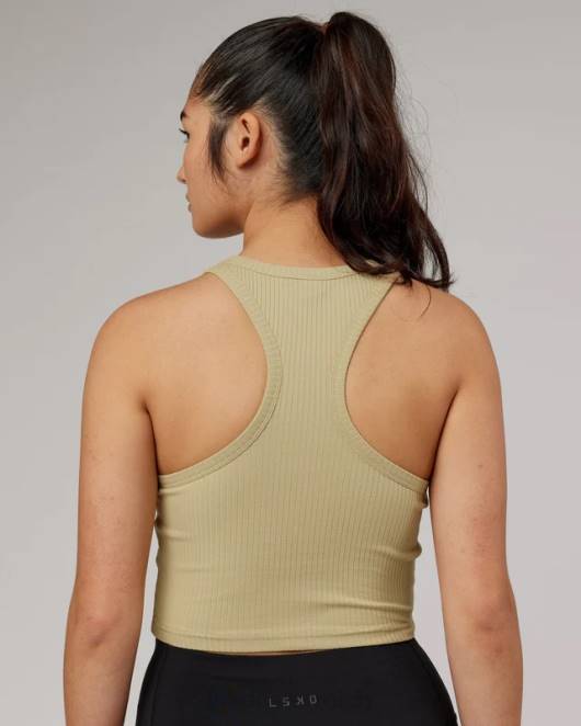 Z8RH196 LSKD Frauen Geripptes Squad-Tanktop – helles Khaki Bekleidung