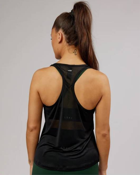 Z8RH198 LSKD Frauen Freiwurftank - schwarz Bekleidung