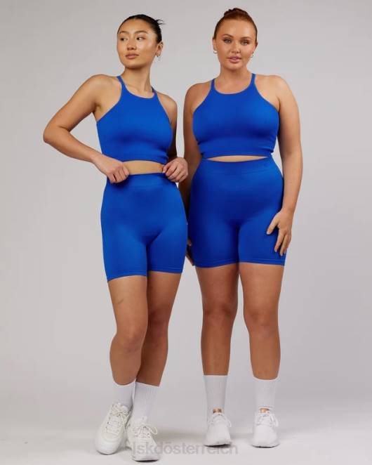 Z8RH201 LSKD Frauen Minimales, nahtloses, geripptes Tanktop – kräftiges Blau Bekleidung