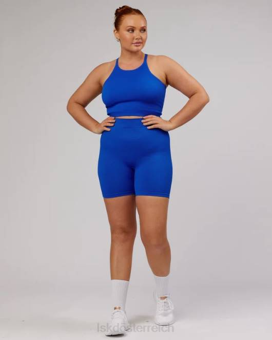 Z8RH201 LSKD Frauen Minimales, nahtloses, geripptes Tanktop – kräftiges Blau Bekleidung