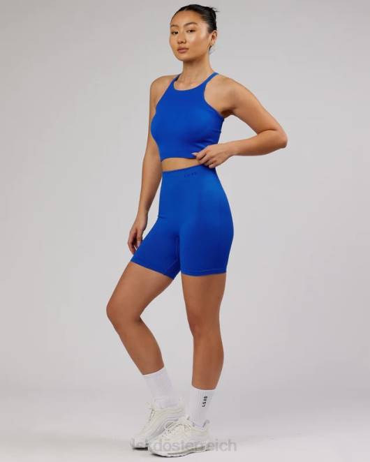 Z8RH201 LSKD Frauen Minimales, nahtloses, geripptes Tanktop – kräftiges Blau Bekleidung