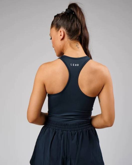 Z8RH203 LSKD Frauen Flow Performance Tank - Carbon Bekleidung