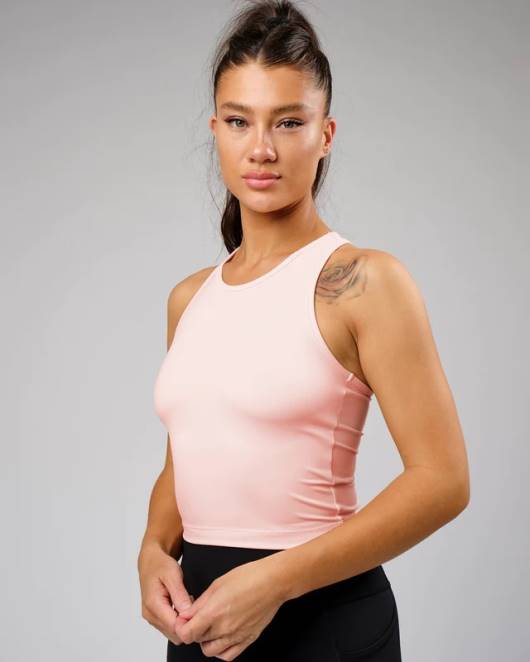 Z8RH205 LSKD Frauen Flow Performance Tank – rosa Bekleidung
