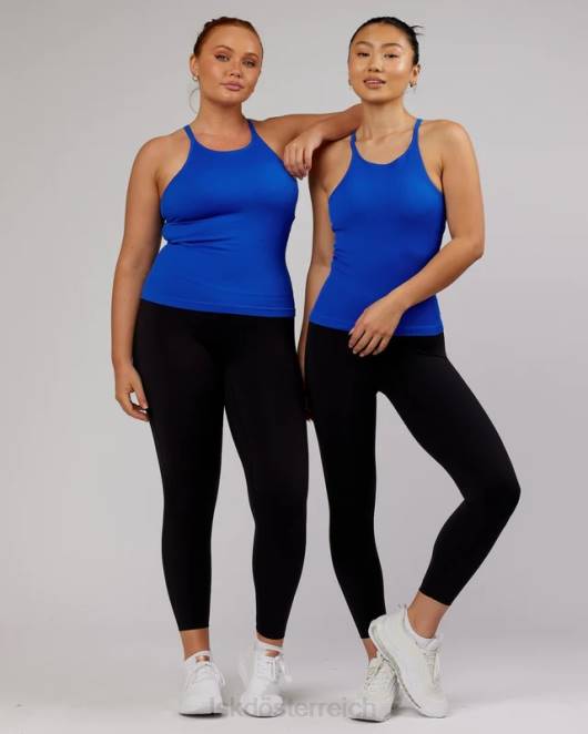 Z8RH211 LSKD Frauen Minimales, nahtloses, geripptes Tanktop – kräftiges Blau Bekleidung