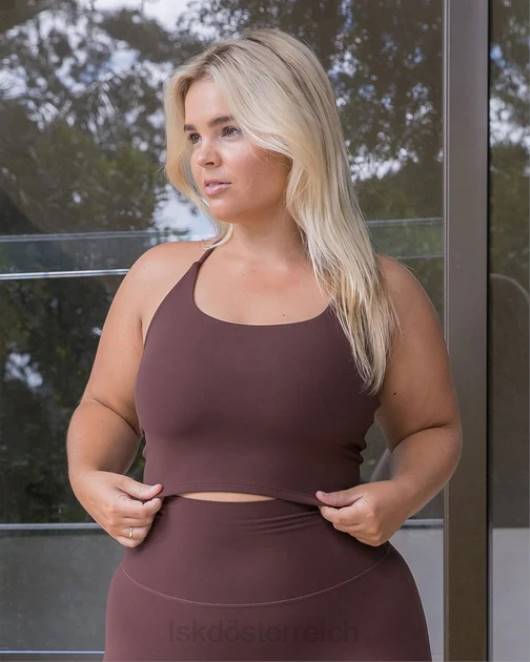 Z8RH214 LSKD Frauen Elixier Aktivtank - Schokolade Bekleidung