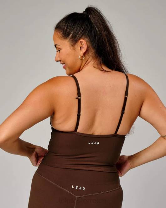 Z8RH214 LSKD Frauen Elixier Aktivtank - Schokolade Bekleidung
