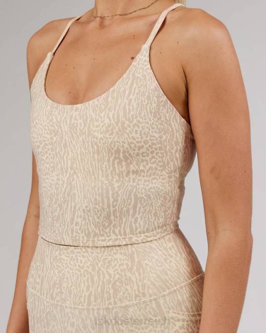 Z8RH215 LSKD Frauen Entschlossenes Sport-Tanktop mit Rise-Aufdruck Bekleidung