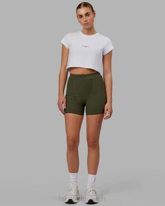 Z8RH221 LSKD Frauen Frontrunner-Baby-T-Shirt – weiß Bekleidung