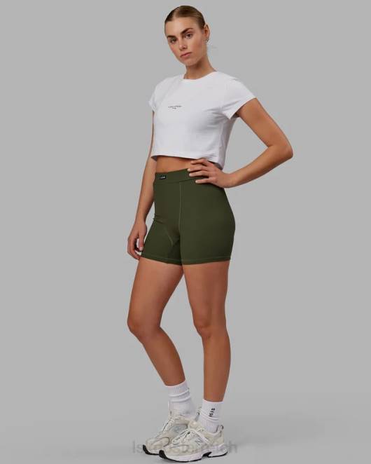 Z8RH221 LSKD Frauen Frontrunner-Baby-T-Shirt – weiß Bekleidung