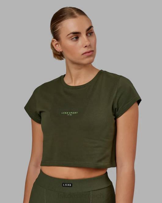 Z8RH222 LSKD Frauen Spitzenreiter-Baby-T-Shirt - Waldnacht Bekleidung