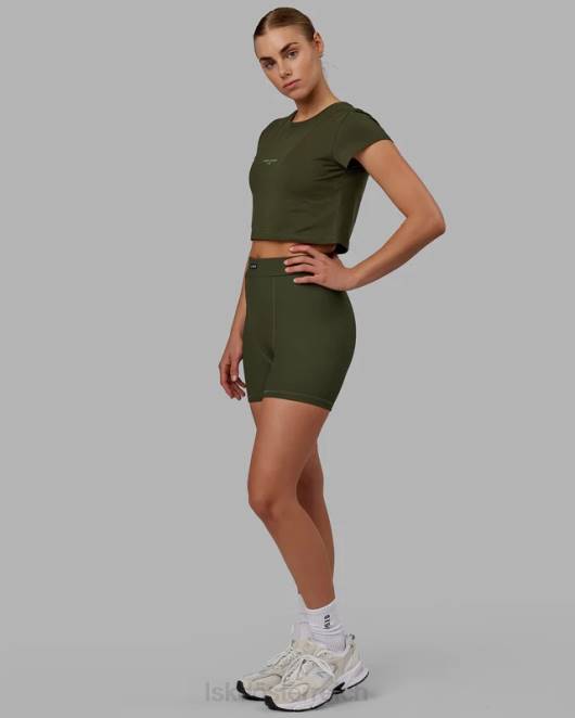 Z8RH222 LSKD Frauen Spitzenreiter-Baby-T-Shirt - Waldnacht Bekleidung