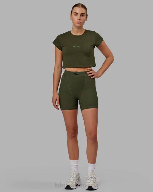 Z8RH222 LSKD Frauen Spitzenreiter-Baby-T-Shirt - Waldnacht Bekleidung