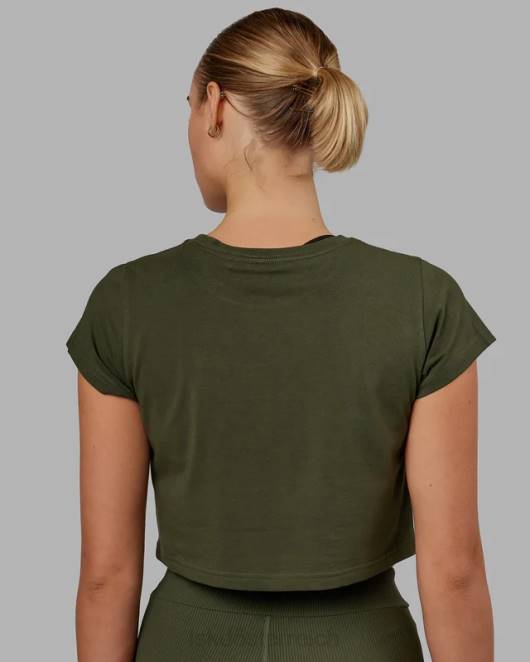 Z8RH222 LSKD Frauen Spitzenreiter-Baby-T-Shirt - Waldnacht Bekleidung