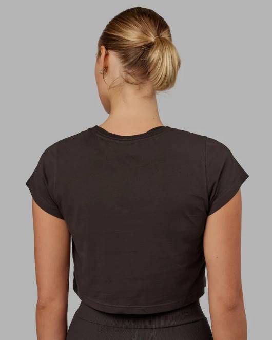 Z8RH223 LSKD Frauen Frontrunner-Baby-T-Shirt – dunkles Walnussholz Bekleidung