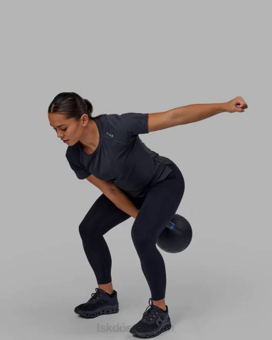 Z8RH234 LSKD Frauen Perform Vapourflx T-Shirt – Schwarz meliert Bekleidung