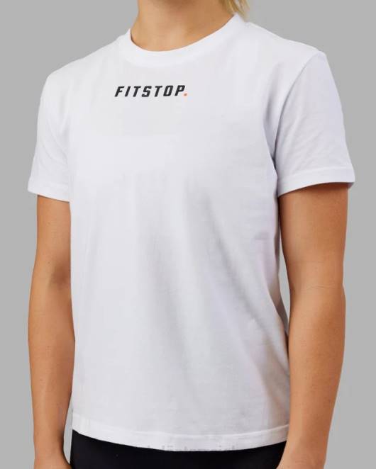 Z8RH263 LSKD Frauen Fitstop Fast Tee – weiß Bekleidung