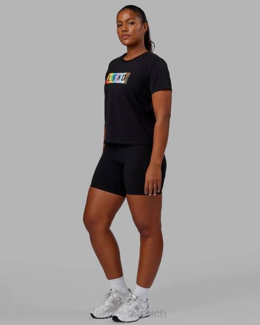 Z8RH271 LSKD Frauen Together T-Shirt – Pride-Schwarz Bekleidung