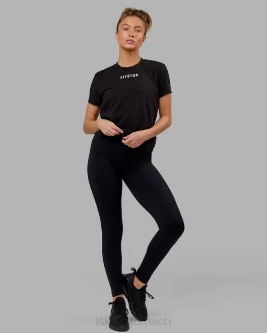 Z8RH273 LSKD Frauen Fitstop Fast Tee – Schwarz Bekleidung