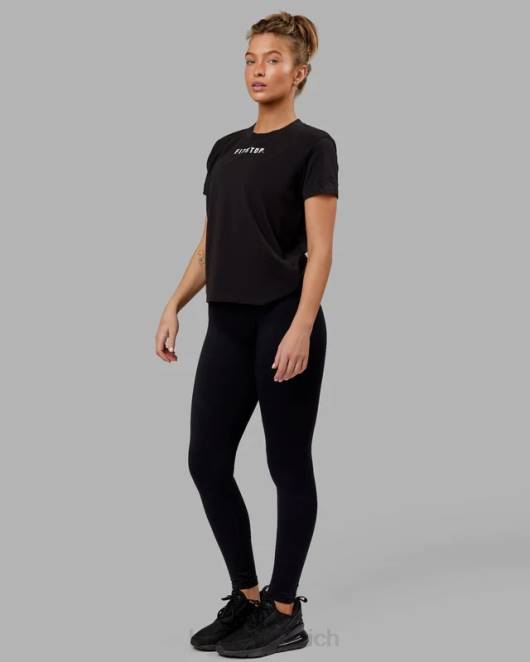 Z8RH273 LSKD Frauen Fitstop Fast Tee – Schwarz Bekleidung