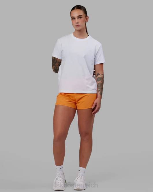 Z8RH279 LSKD Frauen Love the Run FLXCotton T-Shirt – weiß-schwarz Bekleidung