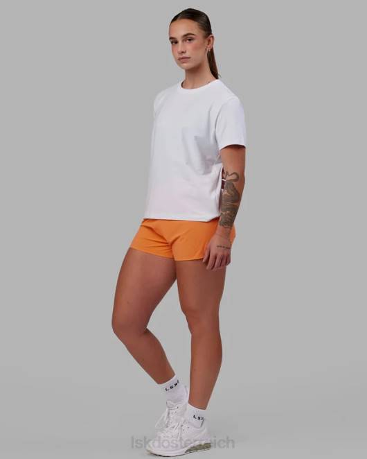 Z8RH279 LSKD Frauen Love the Run FLXCotton T-Shirt – weiß-schwarz Bekleidung