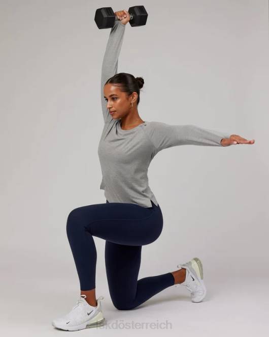 Z8RH281 LSKD Frauen perform vapourflx ls tee – lt grey marl Bekleidung