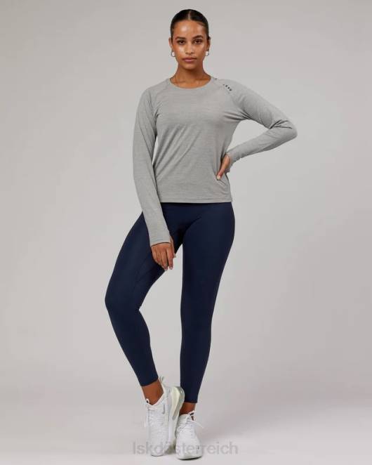 Z8RH281 LSKD Frauen perform vapourflx ls tee – lt grey marl Bekleidung