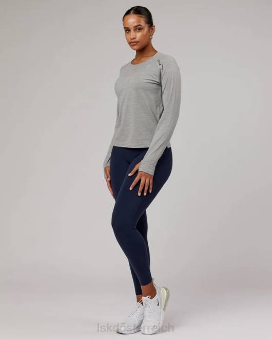 Z8RH281 LSKD Frauen perform vapourflx ls tee – lt grey marl Bekleidung