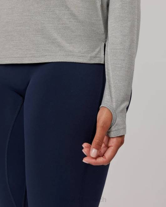 Z8RH281 LSKD Frauen perform vapourflx ls tee – lt grey marl Bekleidung