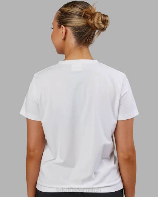 Z8RH290 LSKD Frauen Deluxe-Pimaflx-T-Shirt – weiß Bekleidung