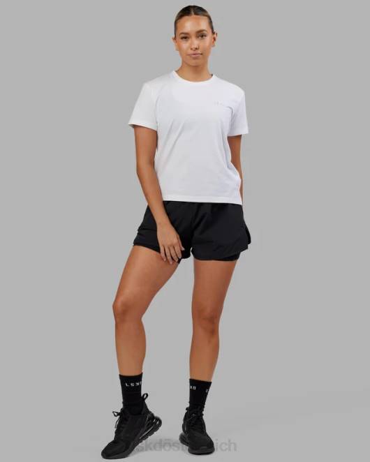 Z8RH290 LSKD Frauen Deluxe-Pimaflx-T-Shirt – weiß Bekleidung