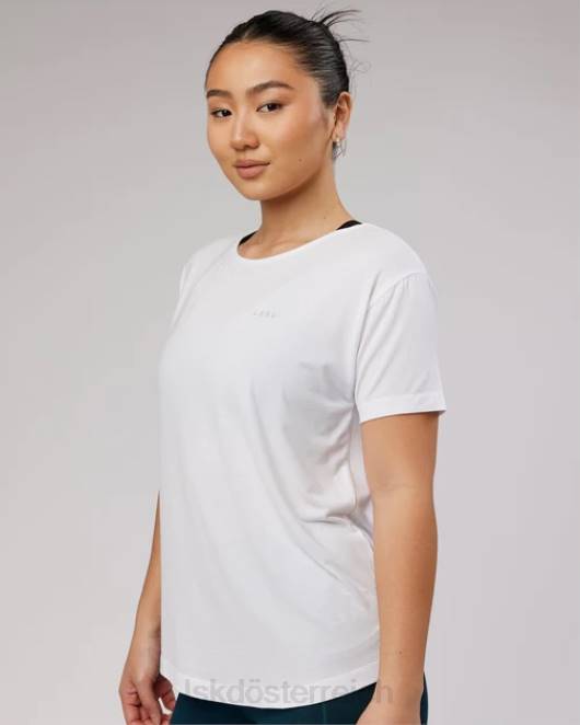Z8RH325 LSKD Frauen Air Slouch T-Shirt – weiß Bekleidung