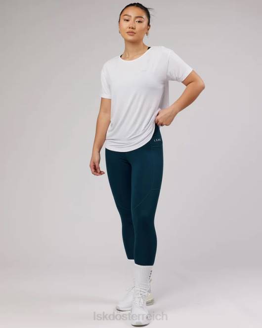 Z8RH325 LSKD Frauen Air Slouch T-Shirt – weiß Bekleidung