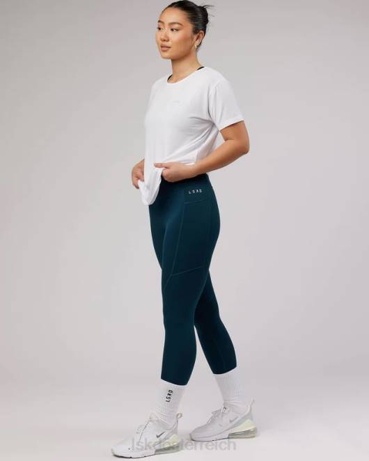 Z8RH325 LSKD Frauen Air Slouch T-Shirt – weiß Bekleidung