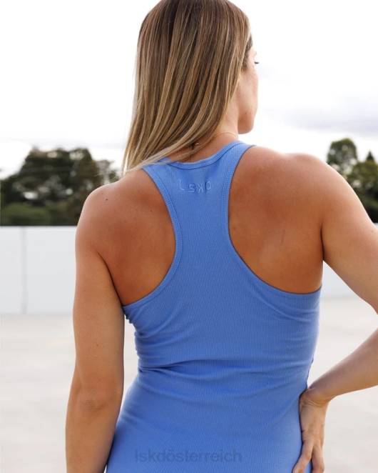 Z8RH501 LSKD Frauen ella geripptes Tankkleid – Kornblumenblau Bekleidung