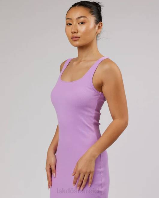 Z8RH502 LSKD Frauen Ava geripptes Tankkleid – Flieder Bekleidung