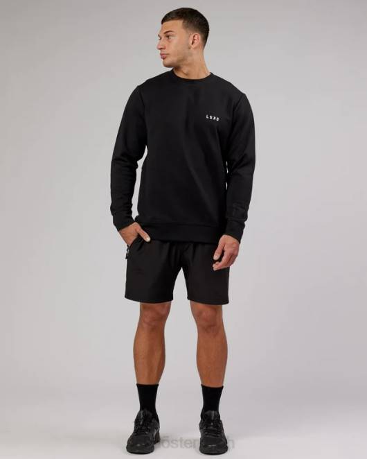 Z8RH1028 LSKD Männer Athlet ForgedFleecepullover – Schwarz Bekleidung