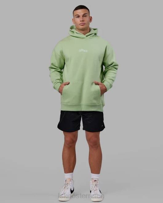 Z8RH1031 LSKD Männer Mad Happy Kapuzenpullover in Übergröße – grüne Abb Bekleidung