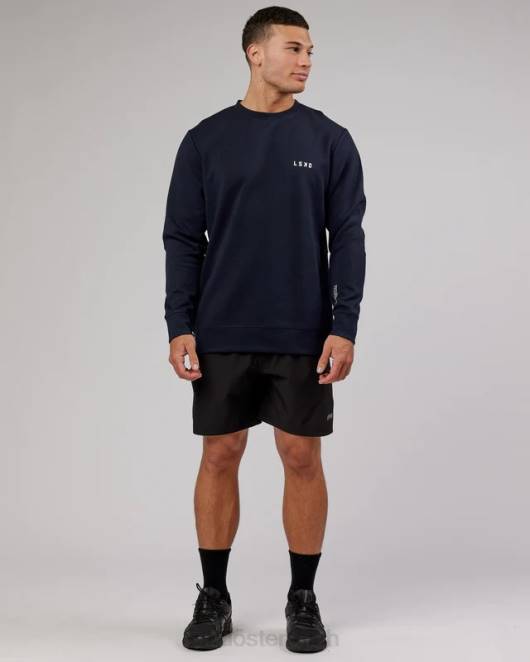 Z8RH1035 LSKD Männer Athlet ForgedFleecepullover – Dunkelmarine Bekleidung
