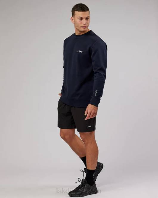 Z8RH1035 LSKD Männer Athlet ForgedFleecepullover – Dunkelmarine Bekleidung
