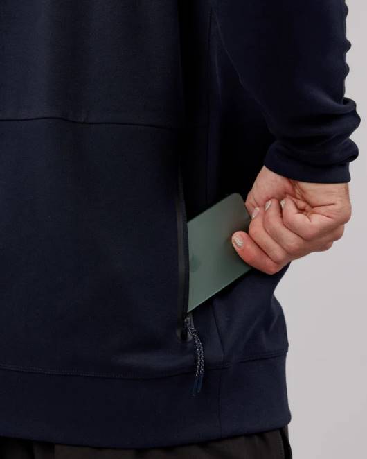 Z8RH1035 LSKD Männer Athlet ForgedFleecepullover – Dunkelmarine Bekleidung