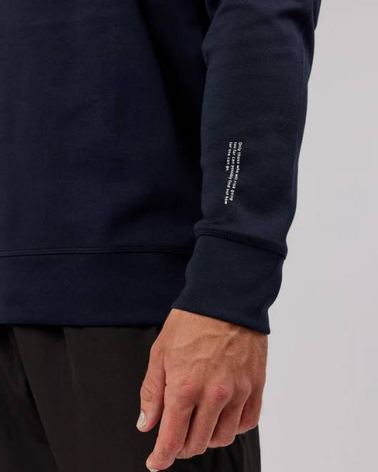 Z8RH1035 LSKD Männer Athlet ForgedFleecepullover – Dunkelmarine Bekleidung