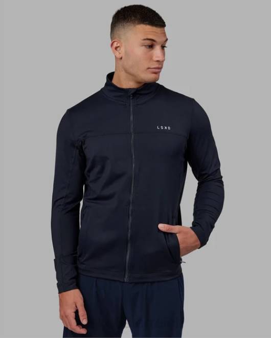 Z8RH1044 LSKD Männer Stride Performance-Jacke mit Reißverschluss – Marineblau Bekleidung