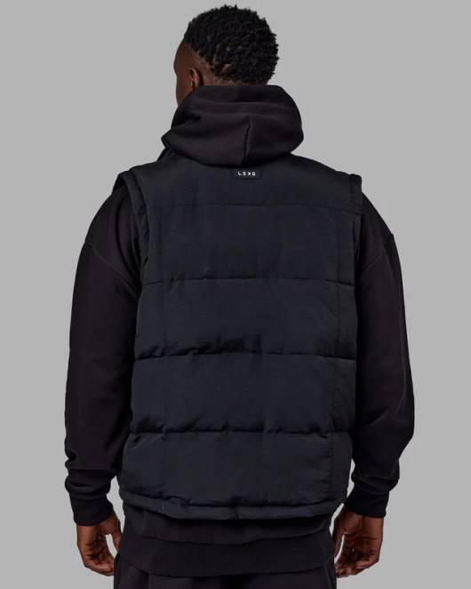 Z8RH1054 LSKD Männer klassische Pufferweste – schwarz Bekleidung