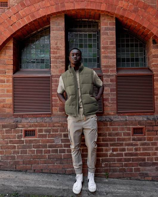 Z8RH1055 LSKD Männer klassische Pufferweste – Teeblatt Bekleidung