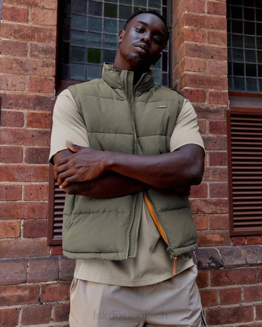 Z8RH1055 LSKD Männer klassische Pufferweste – Teeblatt Bekleidung