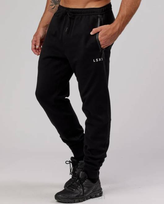Z8RH1139 LSKD Männer Athlet ForgedFleece-Jogginghose mit Reißverschluss – Schwarz Bekleidung