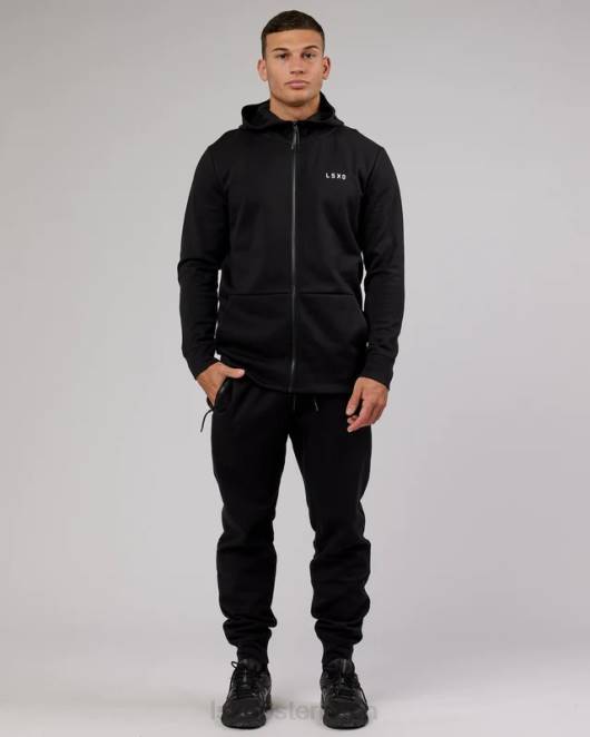 Z8RH1139 LSKD Männer Athlet ForgedFleece-Jogginghose mit Reißverschluss – Schwarz Bekleidung
